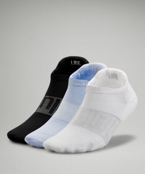 Calcetines Lululemon Daily Stride Low-Ankle Sock 3 Pack Mujer Blancos Azules Beige Negros | 21078-MQZU