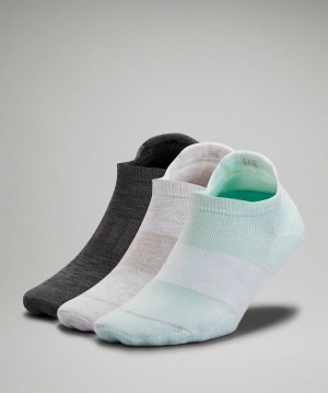 Calcetines Lululemon Daily Stride Low Ankle Sock 3 Pack Mujer Verde Menta Blancos Grises | 36972-AYEQ