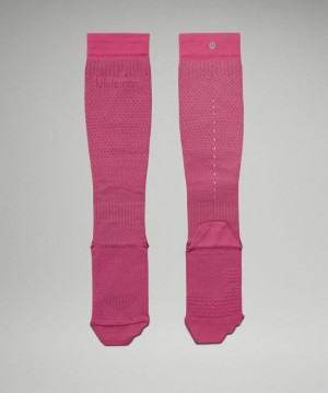 Calcetines Lululemon MicroPillow Compression Knee-High Running Sock Light Cushioning Mujer Rosas | 23804-YJSW