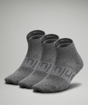 Calcetines Lululemon Power Stride Ankle Sock 3 Pack Mujer Grises Grises Grises | 37092-RVEY