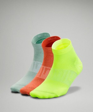 Calcetines Lululemon Power Stride Ankle Sock 3 Pack Mujer Amarillos Verdes Naranjas | 48326-SQDW