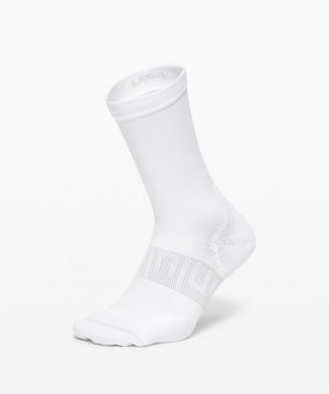 Calcetines Lululemon Power Stride Crew Sock Hombre Blancos | 45689-BART