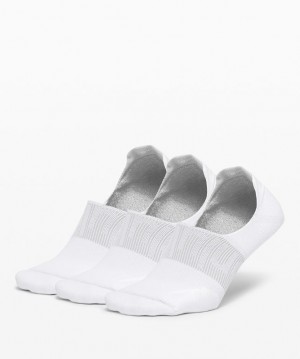 Calcetines Lululemon Power Stride No-Show Sock with Active Grip 3 Pack Hombre Blancos | 84053-JFYX