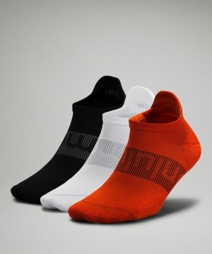 Calcetines Lululemon Power Stride Tab Sock 3 Pack Mujer Rojos Blancos Negros | 37865-IYDW