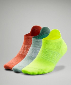 Calcetines Lululemon Power Stride Tab Sock 3 Pack Mujer Amarillos Verdes Naranjas | 06895-WMQL