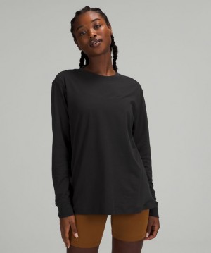 Camisa Lululemon All Yours Long Sleeve Shirt Online Only Mujer Negros | 92041-DUAK