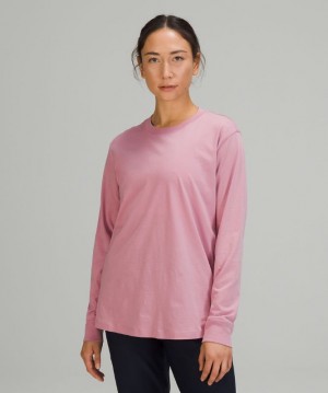 Camisa Lululemon All Yours Long Sleeve Shirt Online Only Mujer Rosas Grises Marrom | 78925-XNBO