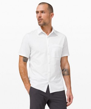 Camisa Lululemon Commission Short Sleeve Shirt Hombre Blancos | 30812-TZCV