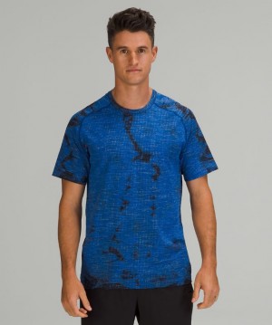 Camisa Lululemon Metal Vent Tech Short Sleeve Shirt 2.0 Hombre Azules Azules | 90612-YOAK