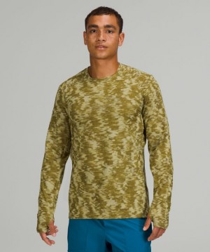 Camisa Lululemon Surge Warm Long Sleeve Shirt Hombre Verdes | 70819-YRGE