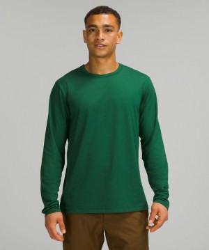 Camisa Lululemon The Fundamental Long Sleeve Shirt Hombre Verdes | 96802-NKRO