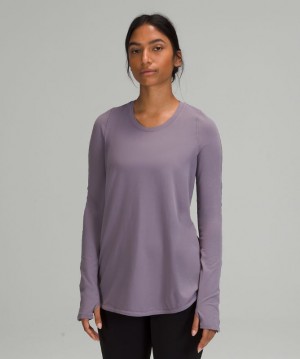 Camisa Lululemon Tuck and Flow Long Sleeve Shirt Mujer Lavanda | 29103-FSPA