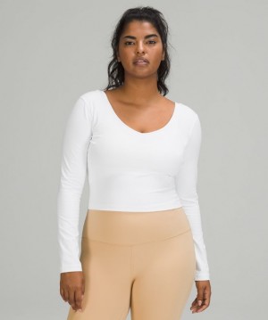 Camisa Lululemon lululemon Align™ Long Sleeve Shirt Mujer Blancos | 98561-MTOW