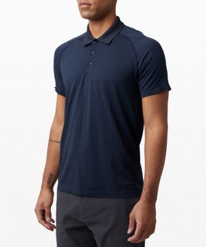 Camisa Polo Lululemon Metal Vent Tech Polo 2.0 Hombre Azules Azul Marino | 49860-TRZD