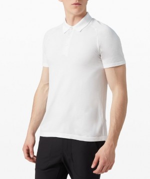 Camisa Polo Lululemon Metal Vent Tech Polo 2.0 Hombre Blancos Blancos | 82319-HTVP