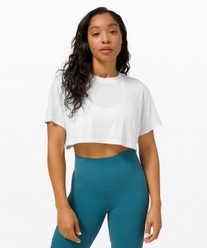 Camiseta Lululemon All Yours Crop Tee Mujer Blancos | 01837-YCME