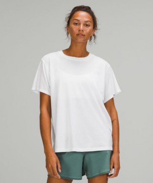 Camiseta Lululemon All Yours Tee Pima Cotton Mujer Blancos | 93601-HSAT