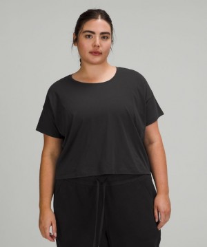 Camiseta Lululemon Cates Tee Mujer Negros | 49653-ILRW