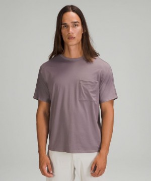 Camiseta Lululemon The Fundamental Pocket Hombre Lunar Rock | 29654-WIAZ