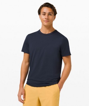 Camiseta Lululemon The Fundamental T Hombre Azul Marino | 36158-CRQN