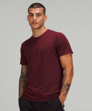 Camiseta Lululemon The Fundamental T Hombre Rojos Vino | 90457-QOHL