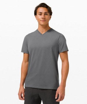 Camiseta Lululemon The Fundamental V-Neck Hombre Anchor | 23154-WBMH