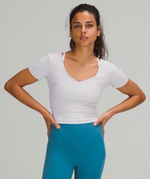 Camiseta Lululemon lululemon Align™ Cropped Mujer Chrome | 42067-HVFW