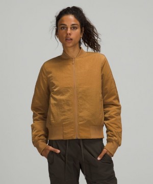 Chamarras Lululemon Non-Stop Bomber Mujer Beige | 41627-UNXH