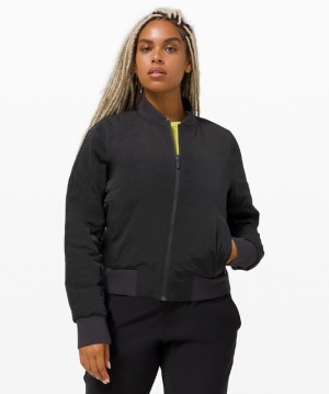 Chamarras Lululemon Non-Stop Bomber Mujer Negros | 94307-OLFX