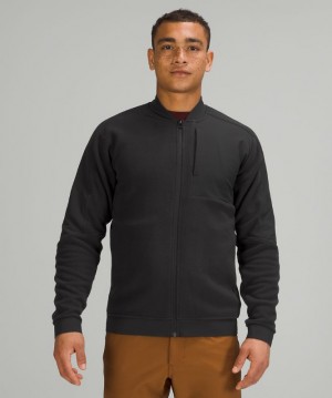 Chamarras Lululemon Thick Fleece Bomber Hombre Negros | 53407-HPSN