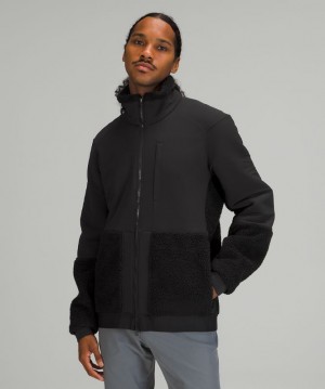 Chaquetas De Lana Lululemon Textured Online Only Hombre Negros | 89721-ILOQ