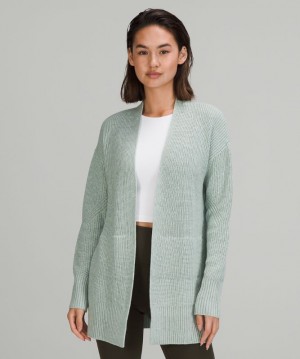 Jerséis Lululemon Cashlu Sweater Wrap Mujer Plateados Azules | 91285-DCLK