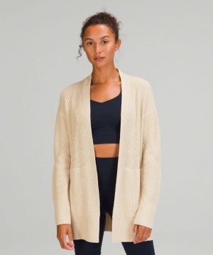 Jerséis Lululemon Cashlu Sweater Wrap Mujer Blancos | 24783-AEWN