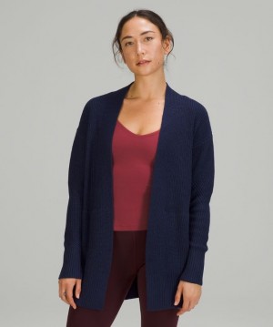 Jerséis Lululemon Cashlu Sweater Wrap Mujer Night Sea | 01726-ADYK