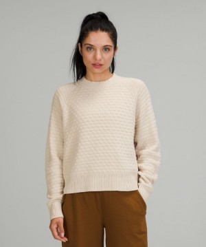 Jerséis Lululemon Texture Play Crew Sweater Mujer Blancos | 73195-XPKU