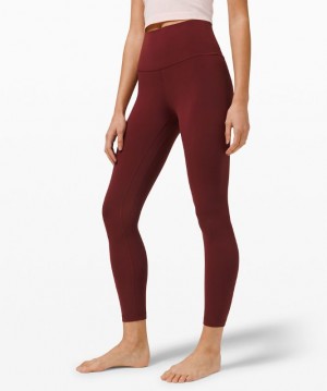 Leggins Lululemon Align HR 25" Mujer Rojos Vino | 35901-KJHA