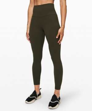 Leggins Lululemon Align HR 25" Mujer Verde Oliva Oscuro | 93470-DGXS