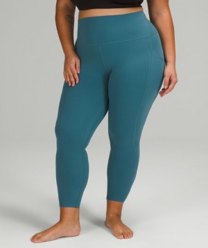 Leggins Lululemon Align HR 25" Pockets Mujer Azules | 62780-OZYT