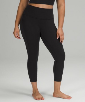 Leggins Lululemon Align HR Crop 23" Pockets Mujer Negros | 74391-QYMJ