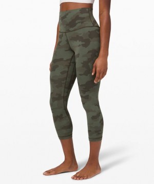 Leggins Lululemon Align High-Rise Crop 21" Mujer Camuflados Verdes Multicolor | 62183-ZIBK