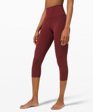 Leggins Lululemon Align High-Rise Crop 21" Mujer Rojos Vino | 12695-TNPR