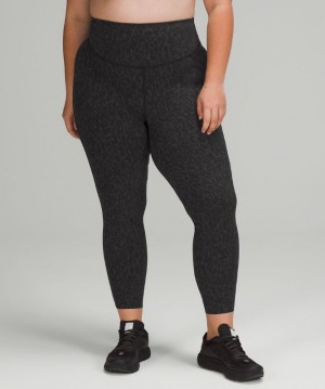 Leggins Lululemon Base Pace HR Tight 25" Mujer Leopardo Camuflados Negros Multicolor | 96284-TWEY