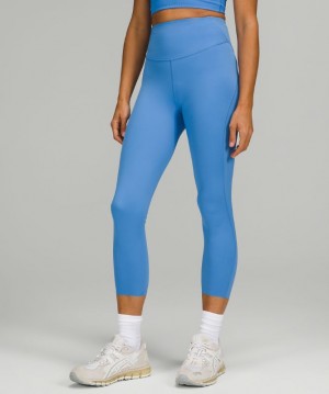 Leggins Lululemon Base Pace High-Rise Crop 23" Mujer Azules | 98136-FJMH