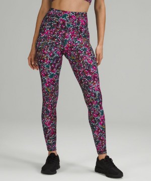 Leggins Lululemon Base Pace High-Rise Fleece Running Tight 28" Mujer Multicolor | 68912-ISHQ