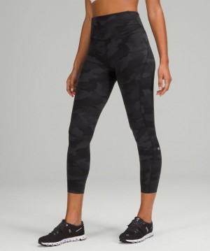 Leggins Lululemon Base Pace High-Rise Running Tight 25" Mujer Camuflados Negros Multicolor | 80251-RWKZ