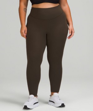 Leggins Lululemon Base Pace High-Rise Running Tight 25" Mujer Verde Oliva Oscuro | 23569-GJMF