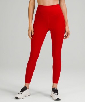 Leggins Lululemon Base Pace High-Rise Running Tight 25" Mujer Rojos Oscuro | 61903-ZGVF