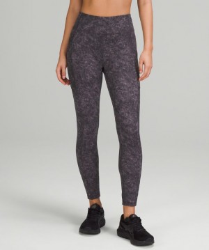 Leggins Lululemon Invigorate HR Tight 25" Mujer Azules Azules Lavanda Negros | 54129-ZKAI