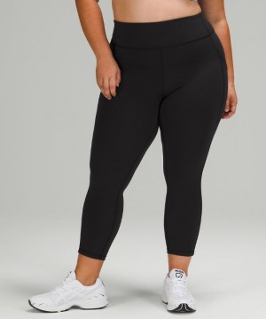 Leggins Lululemon Invigorate High-Rise Crop 23" Mujer Negros | 90348-ZFQD