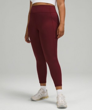 Leggins Lululemon Invigorate High-Rise Tight 25" Mujer Rojos Vino | 39041-ROQK